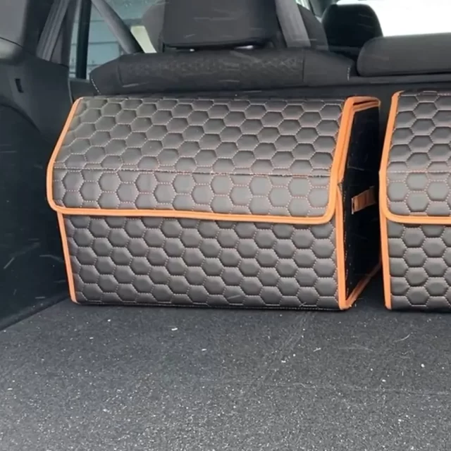 Detailed look at Car Trunk Organizer with Lid  |  “Hexy” by Owleys - image 9 (product view)