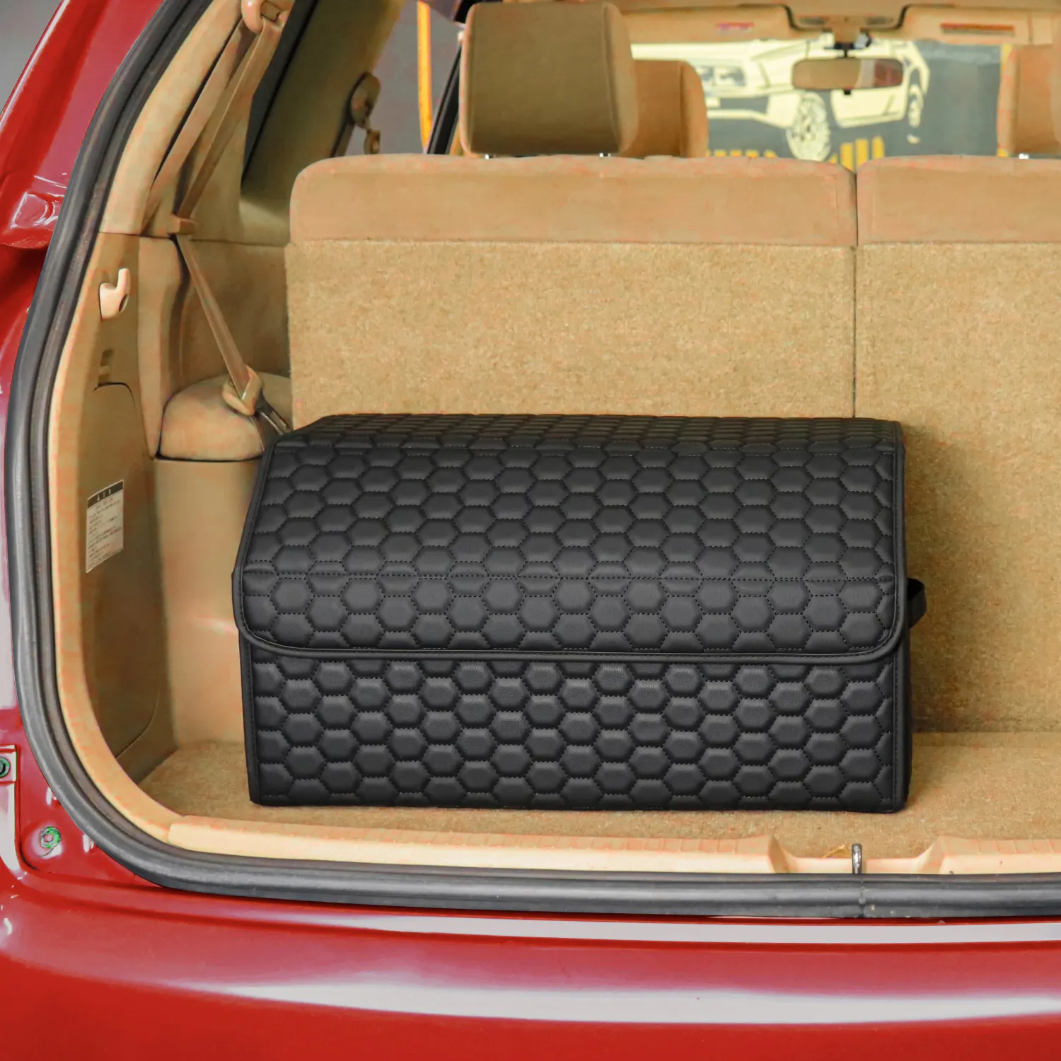 Image of Car Trunk Organizer  |  21.6 in  – Black “Hexy” by Owleys - view 0 (product view)