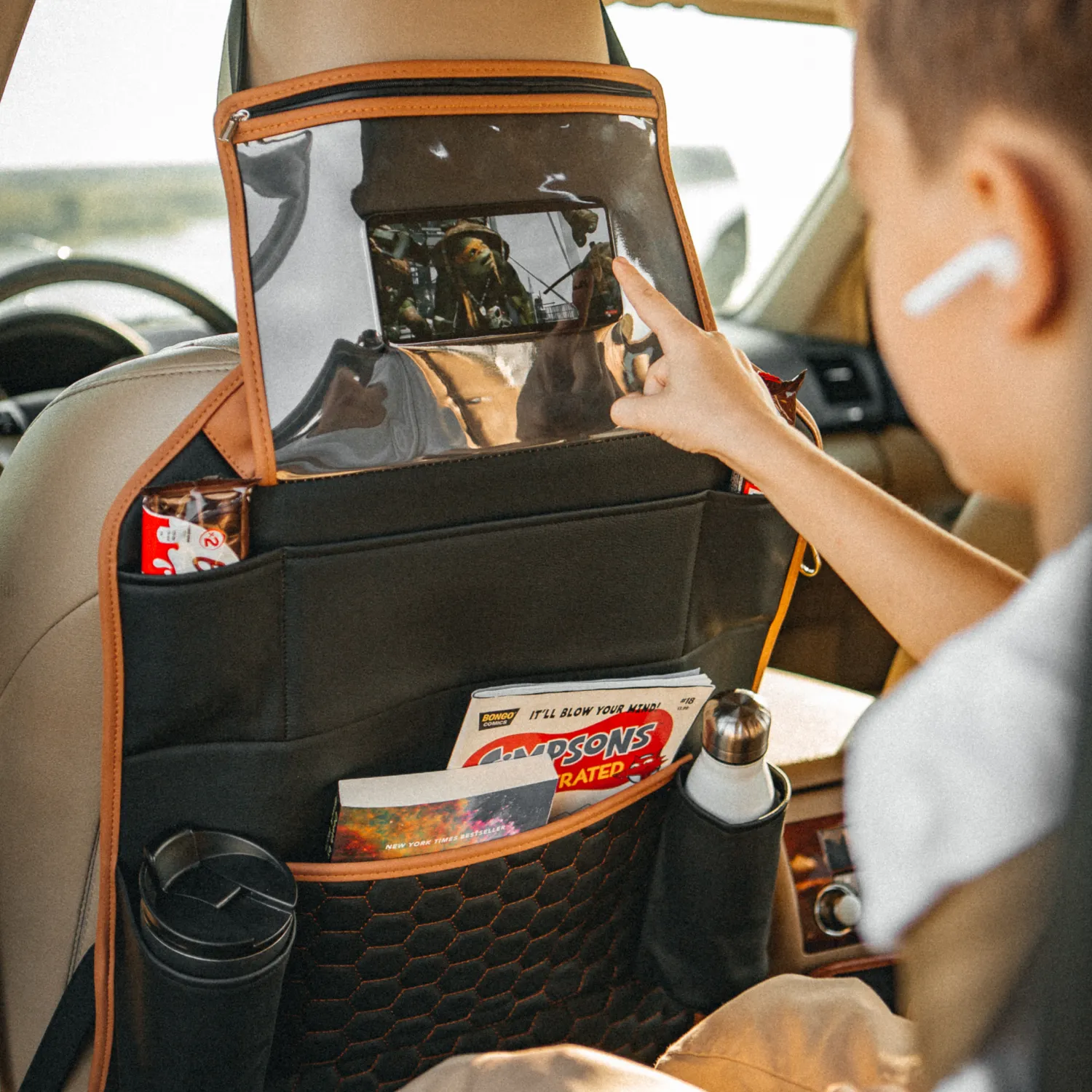 Car Back Of Seat Organizer  |  “Hexy” by Owleys - View 11