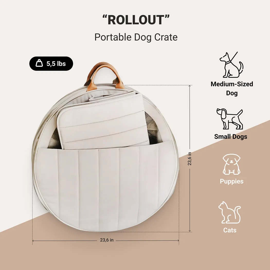 Portable Dog Cage  |  “Rollout” by Owleys in detail - image 1 (product view)