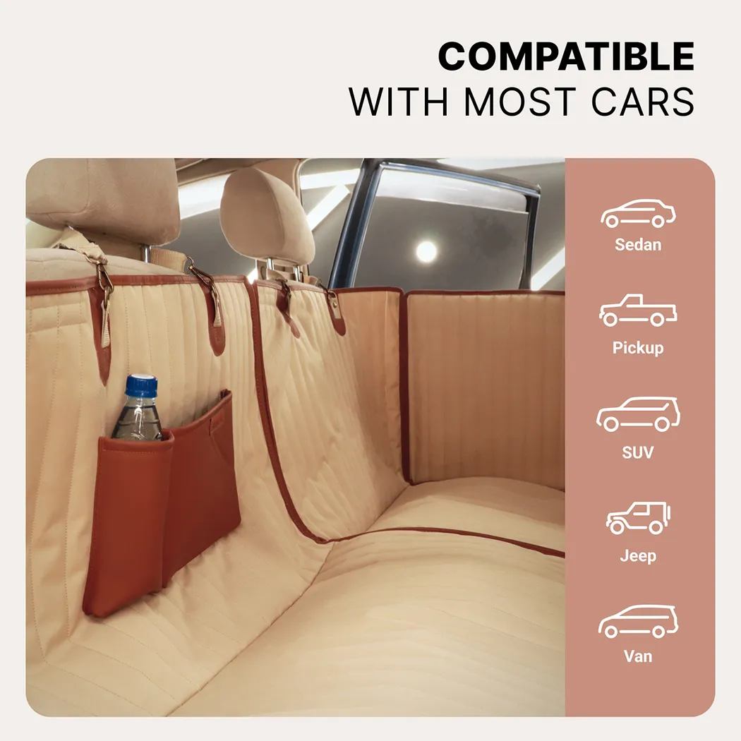 Sturdy Car Dog Hammock  |  Beige “Travel Buddy Mk. II” by Owleys product image 3 (product view)