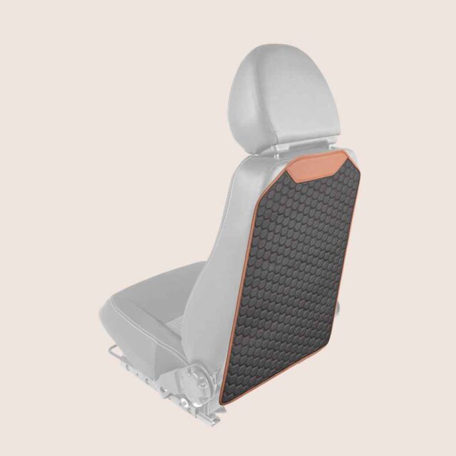 Car Seat Back Protector Kick Mat Black “Hexy” Owleys