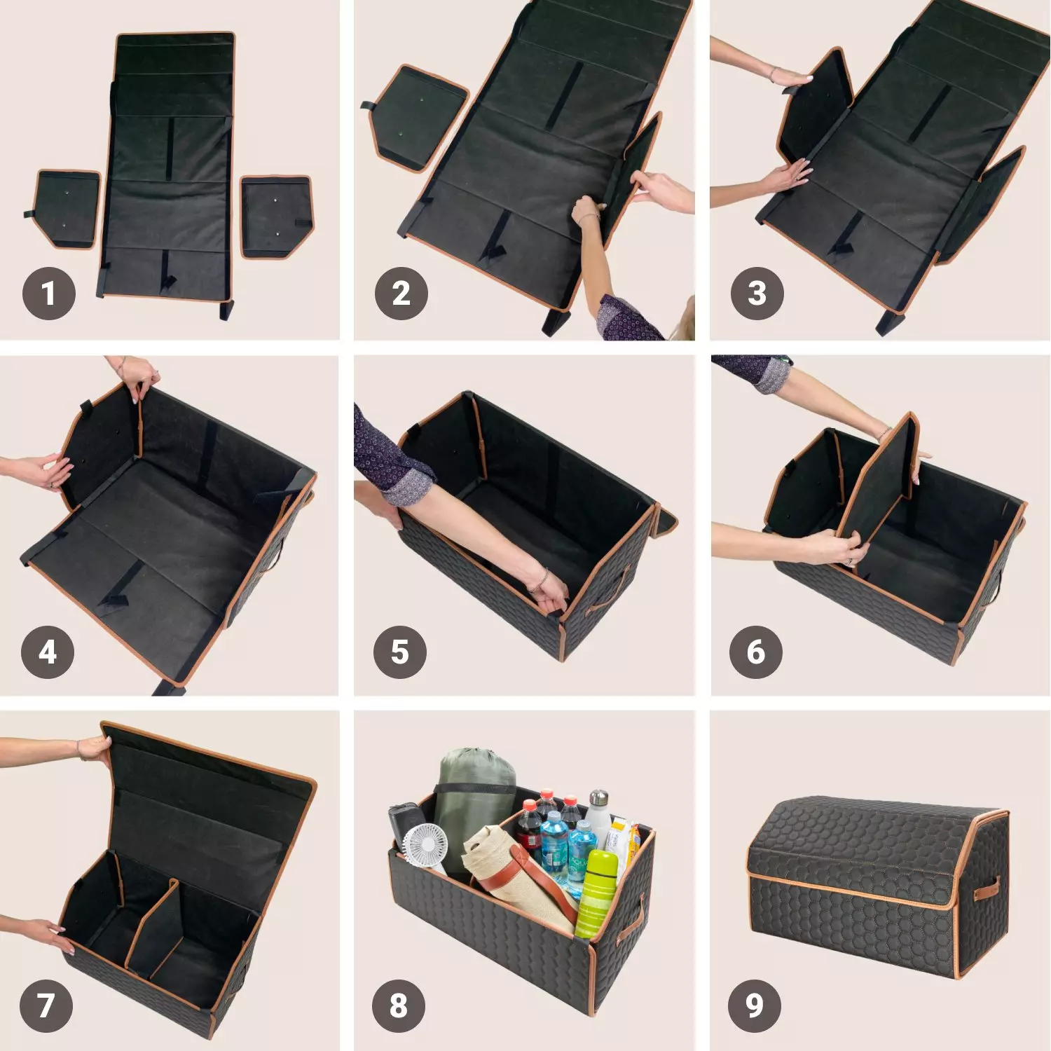 Hexy Car Trunk Organizer Scheme