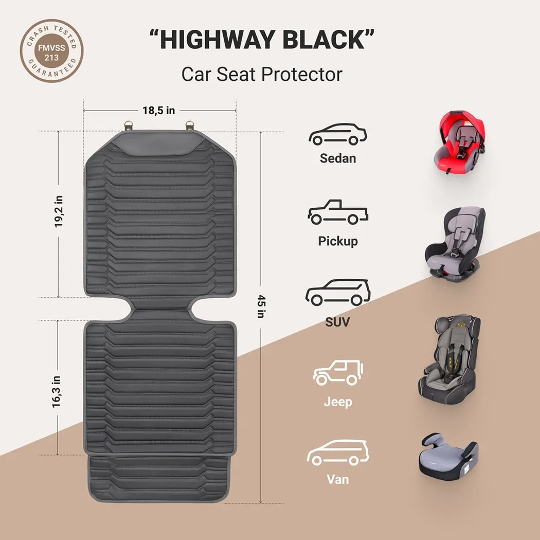 Car Seat Protector Mat  |  “Highway” by Owleys - View 2