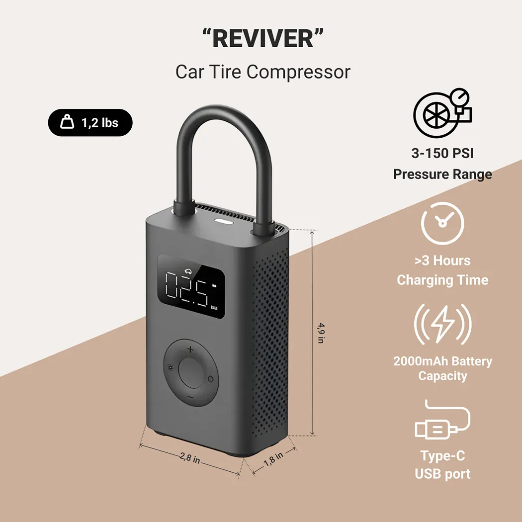 Portable Air Compressor  |  “Reviver” by Owleys in detail - image 1 (product view)