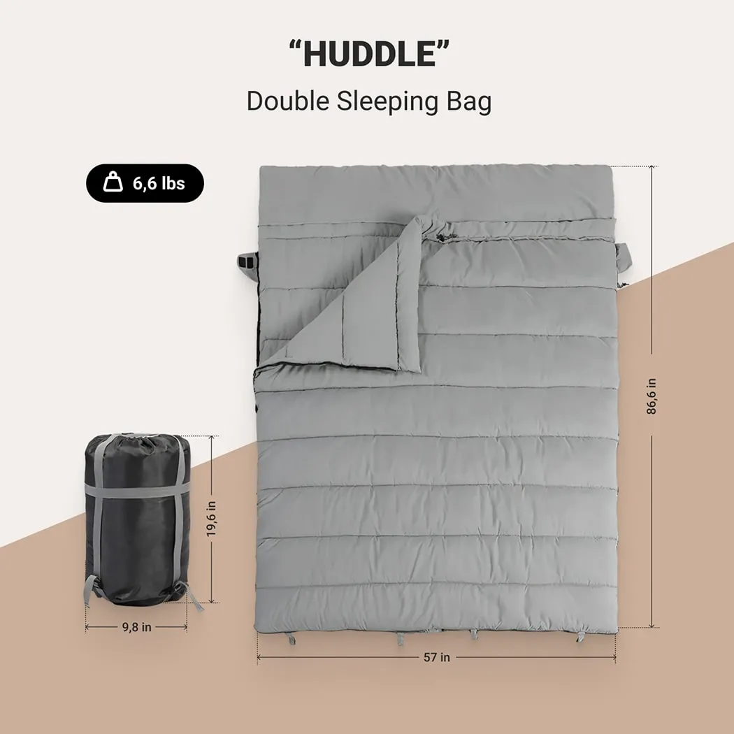 Double Sleeping Bag For Cold Weather  |  “Huddle” by Owleys - View 2