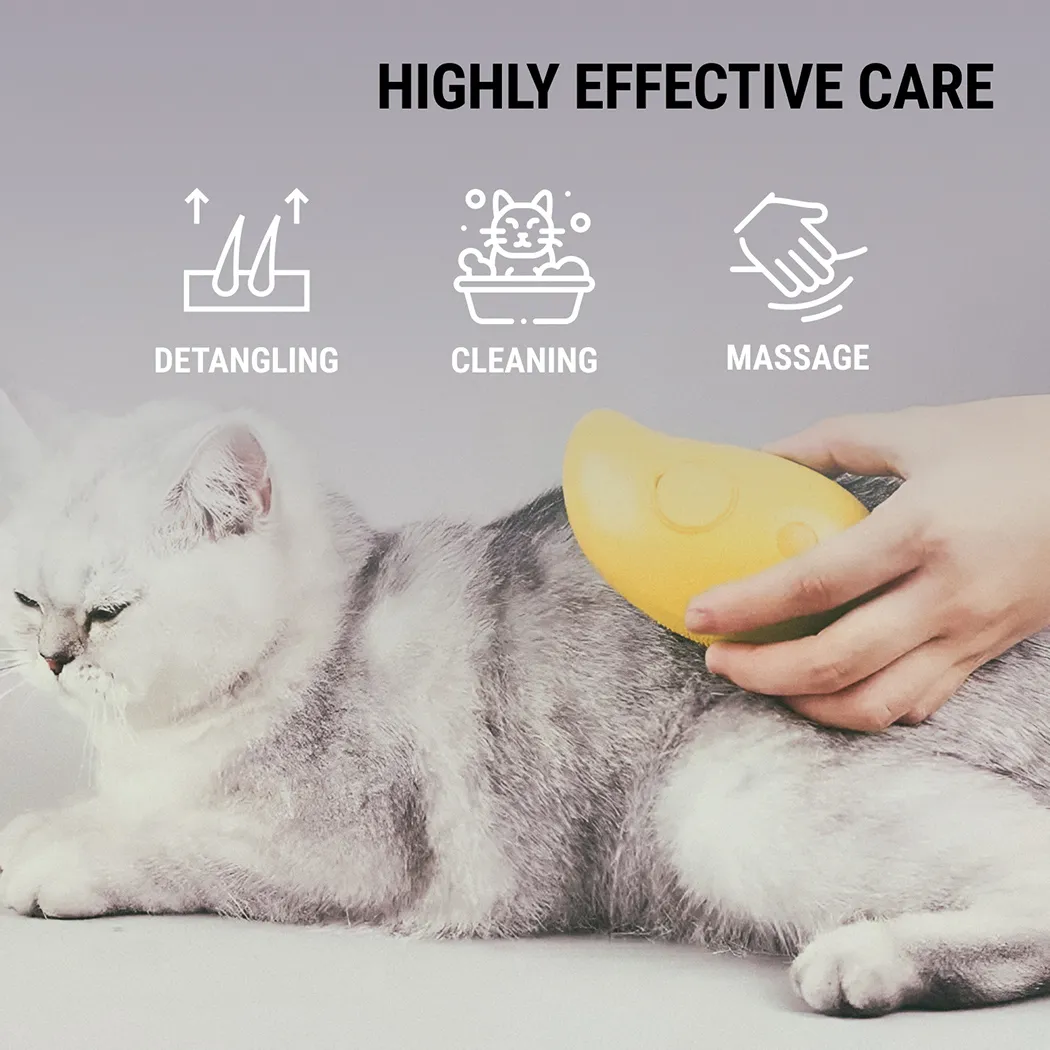 Cat Grooming Brush  |  “Vapor” by Owleys in detail - image 1 (product view)