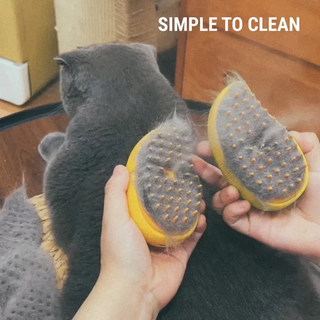 Cat Grooming Brush  |  “Vapor” by Owleys in detail - image 6 (product view)