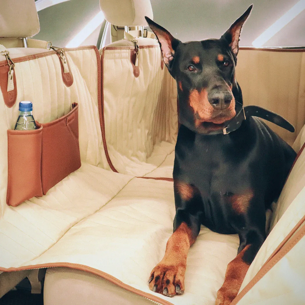 Image of Dog Auto Hammock  |  Beige “Travel Buddy Mk. II” by Owleys - view 0 (product view)