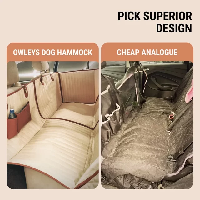 Image of Dog Auto Hammock  |  Beige “Travel Buddy Mk. II” by Owleys - view 5 (product view)