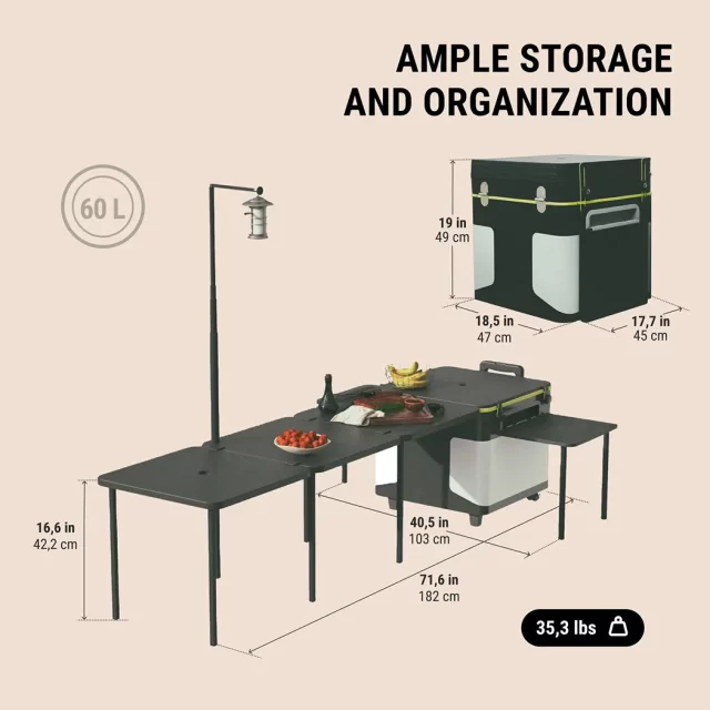 Close-up of Camp Kitchen with Sink  |  “Cookmate” by Owleys - view 2 (product view)