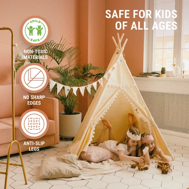 Close-up of Childrens Play Tent  |  “Sahara” by Owleys - view 2 (product view)