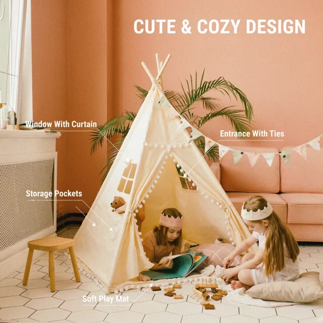 Childrens Play Tent  |  “Sahara” by Owleys in detail - image 6 (product view)