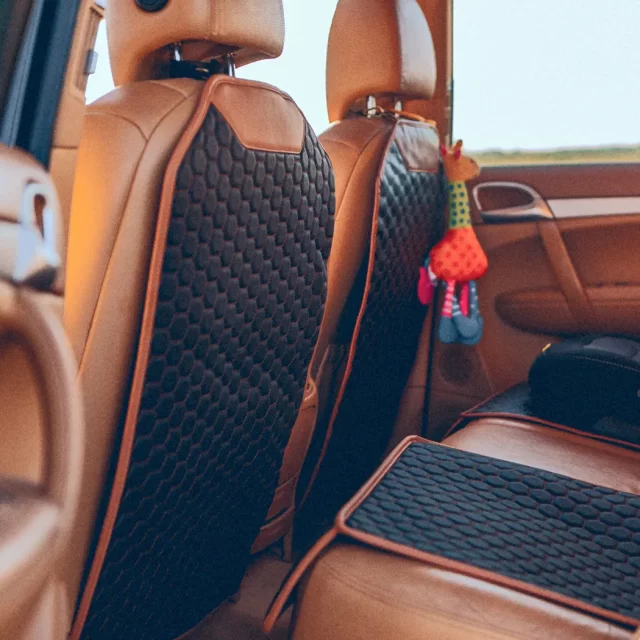 Detailed look at Back Seat Covers for a Car  |  “Hexy” by Owleys - image 9 (product view)