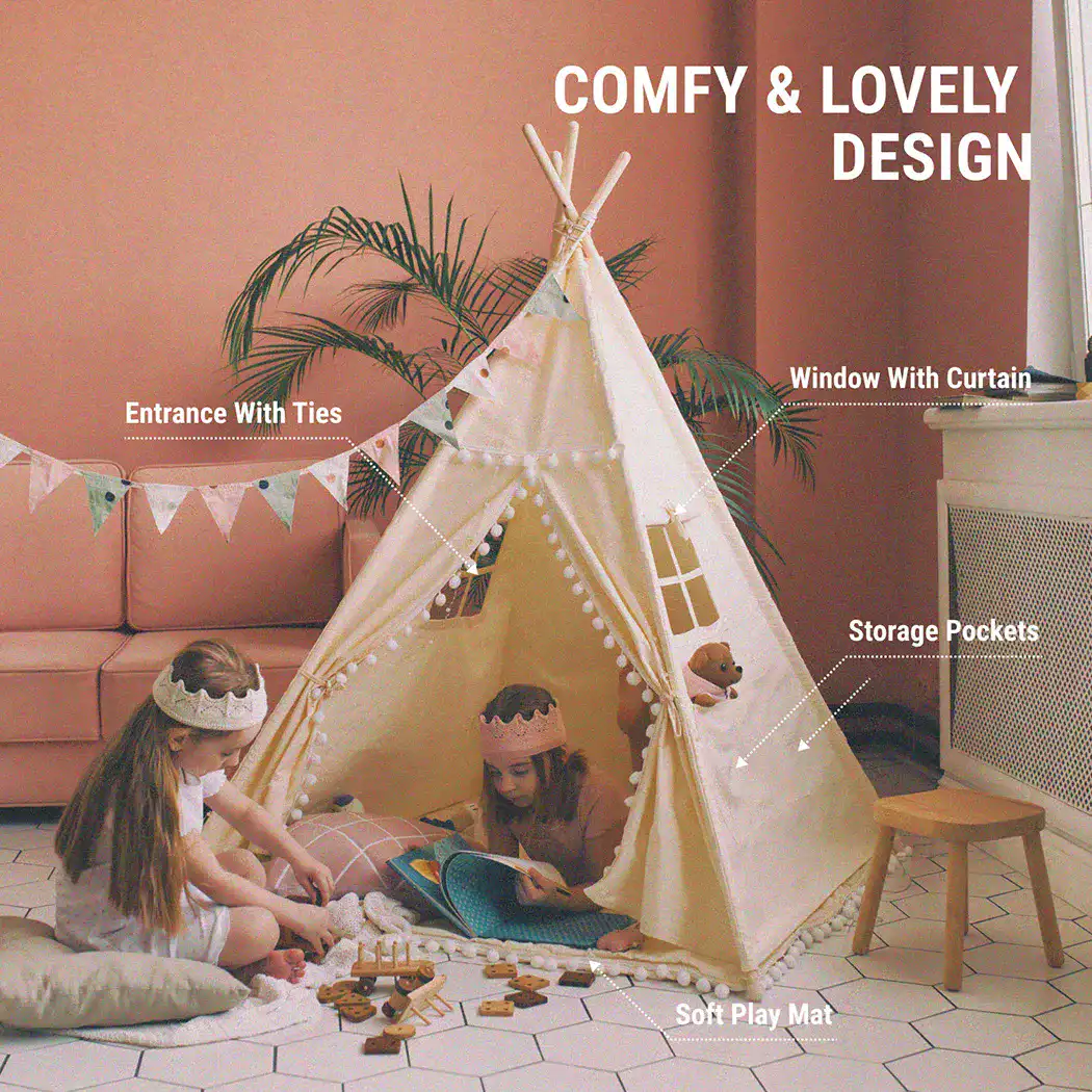 Image of Childs Teepee  |  “Sahara” by Owleys - view 5 (product view)