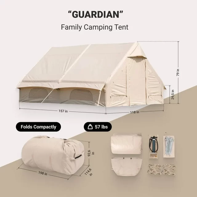 Family Camping Tent  |  “Guardian” by Owleys in detail - image 1 (product view)