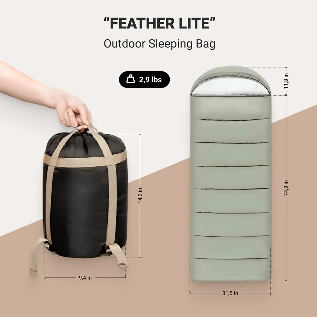 Ultralight Sleeping Bag For Camping  |  “Feather Lite” by Owleys - View 2