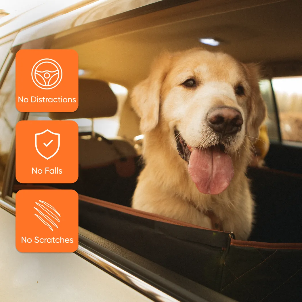 Durable Waterproof Dog Car Seat Cover  |  “Travel Buddy” by Owleys - View 3