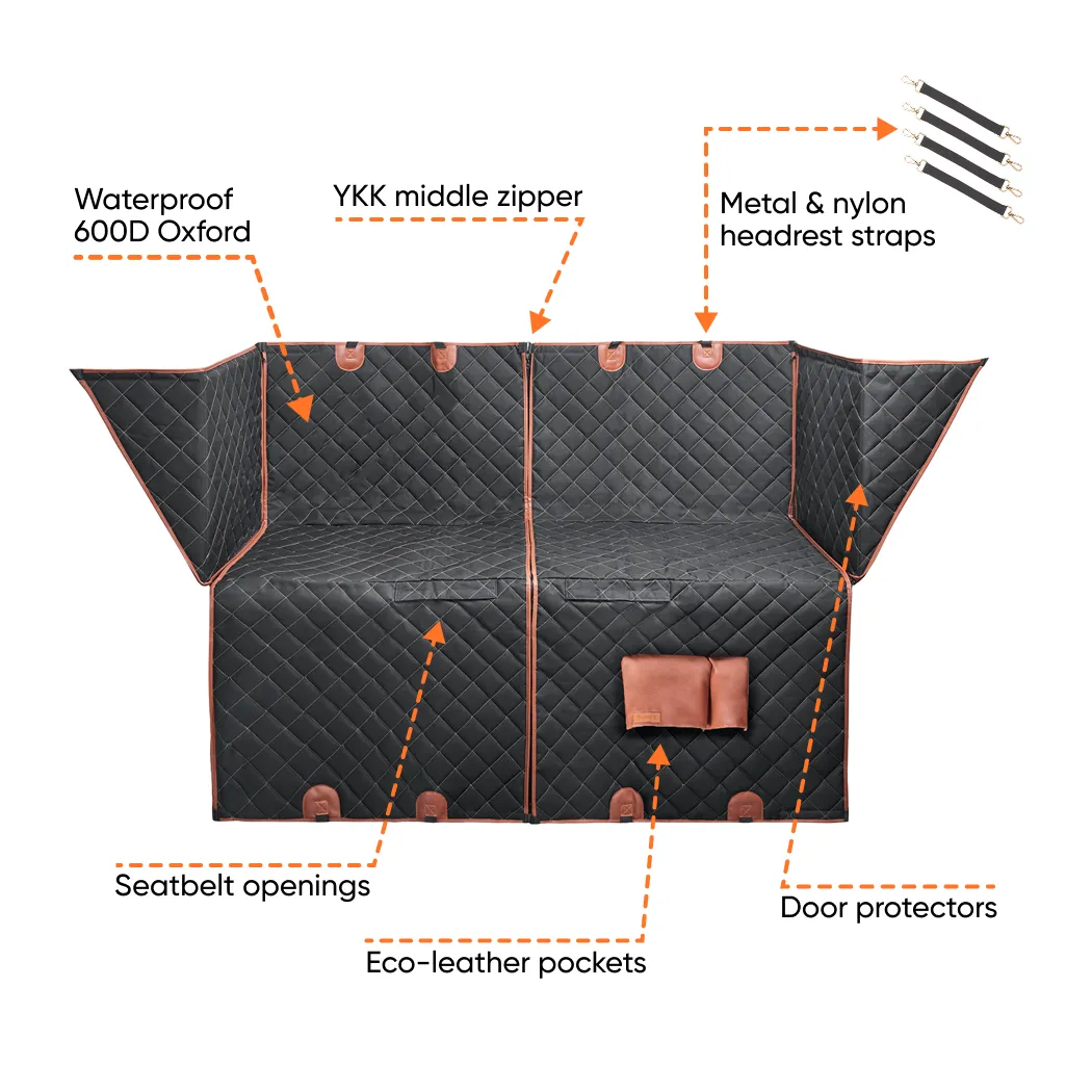 Durable Waterproof Dog Car Seat Cover  |  “Travel Buddy” by Owleys - View 4