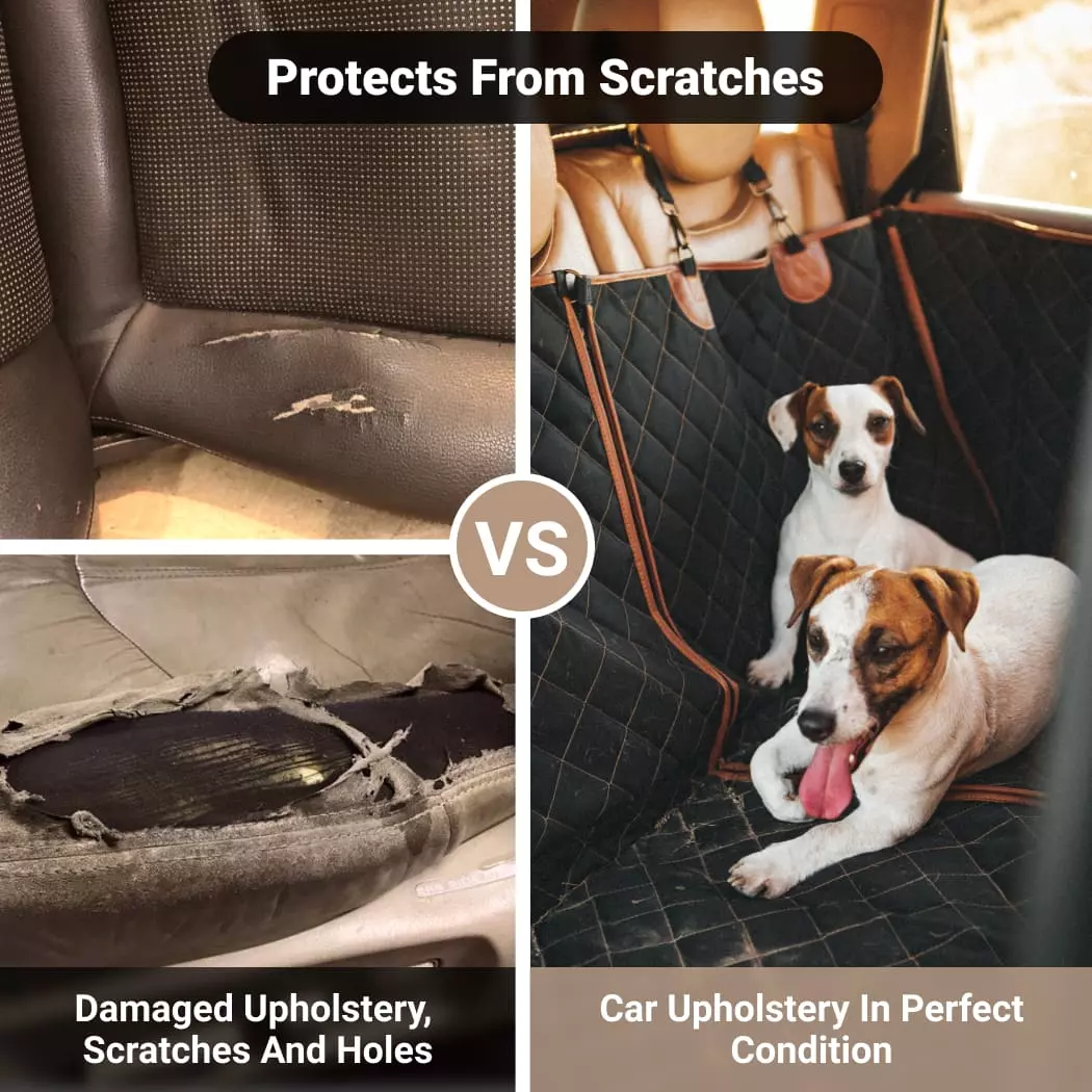 Car Dog Seat Cover Waterproof Scratchproof Black Brown Owleys - View 3
