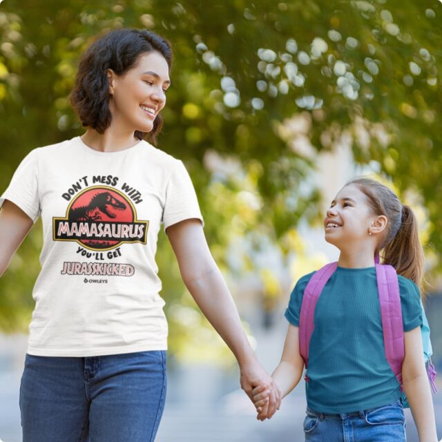 Image of Don’t Mess with Mamasaurus T-Shirt – Mother’s Day T-Shirt – Tee Shirt for Mom - view 5 (product view)