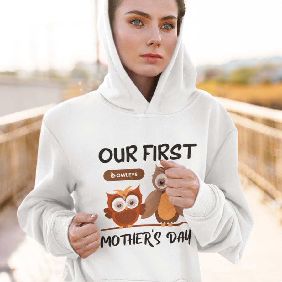 Our First Mother’s Day Heavy Blend Hoodie - View 6