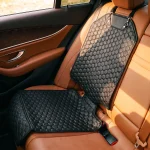 Car Seat Protector Mat  |  Black “Hexy” by Owleys - View 1