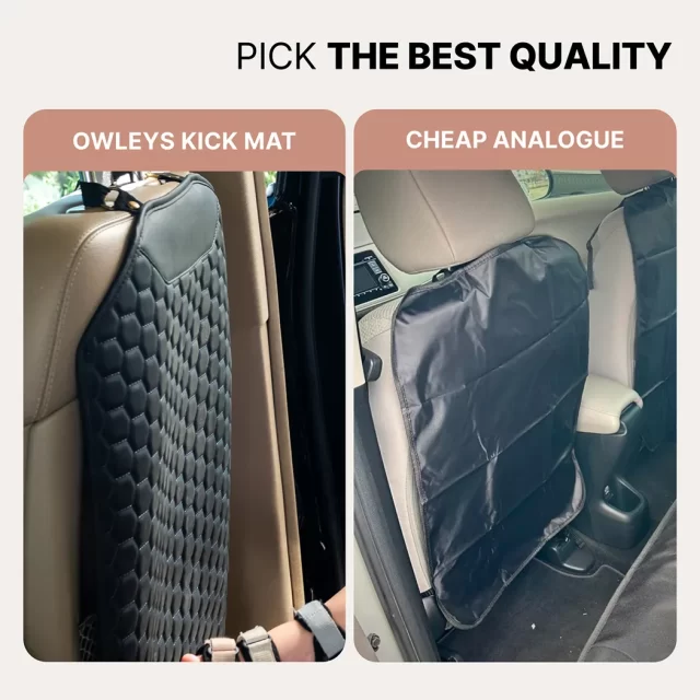 Car Seat Back Protector Black Hexy by Owleys Buy with Fast Free US Ship