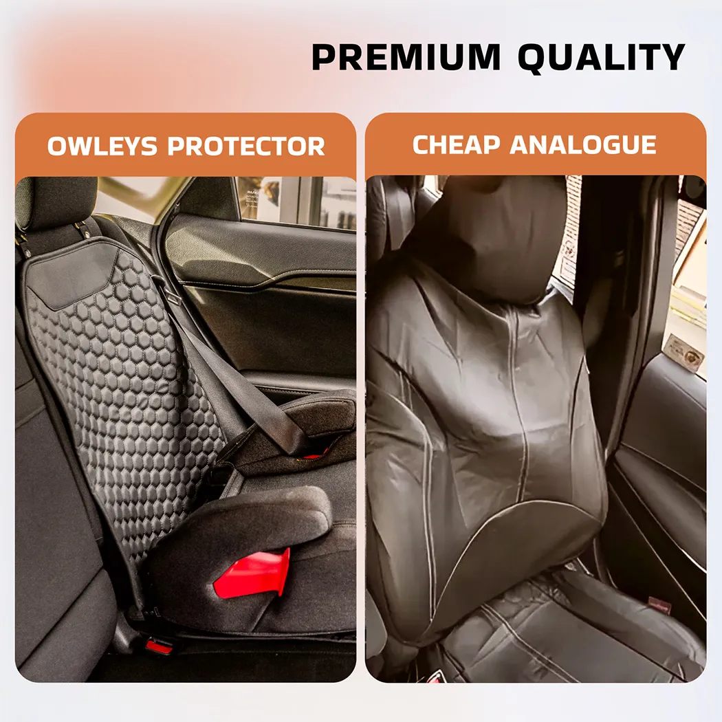 Detailed look at Automotive Car Seat Covers  |  “Black Hexy” by Owleys - image 4 (product view)