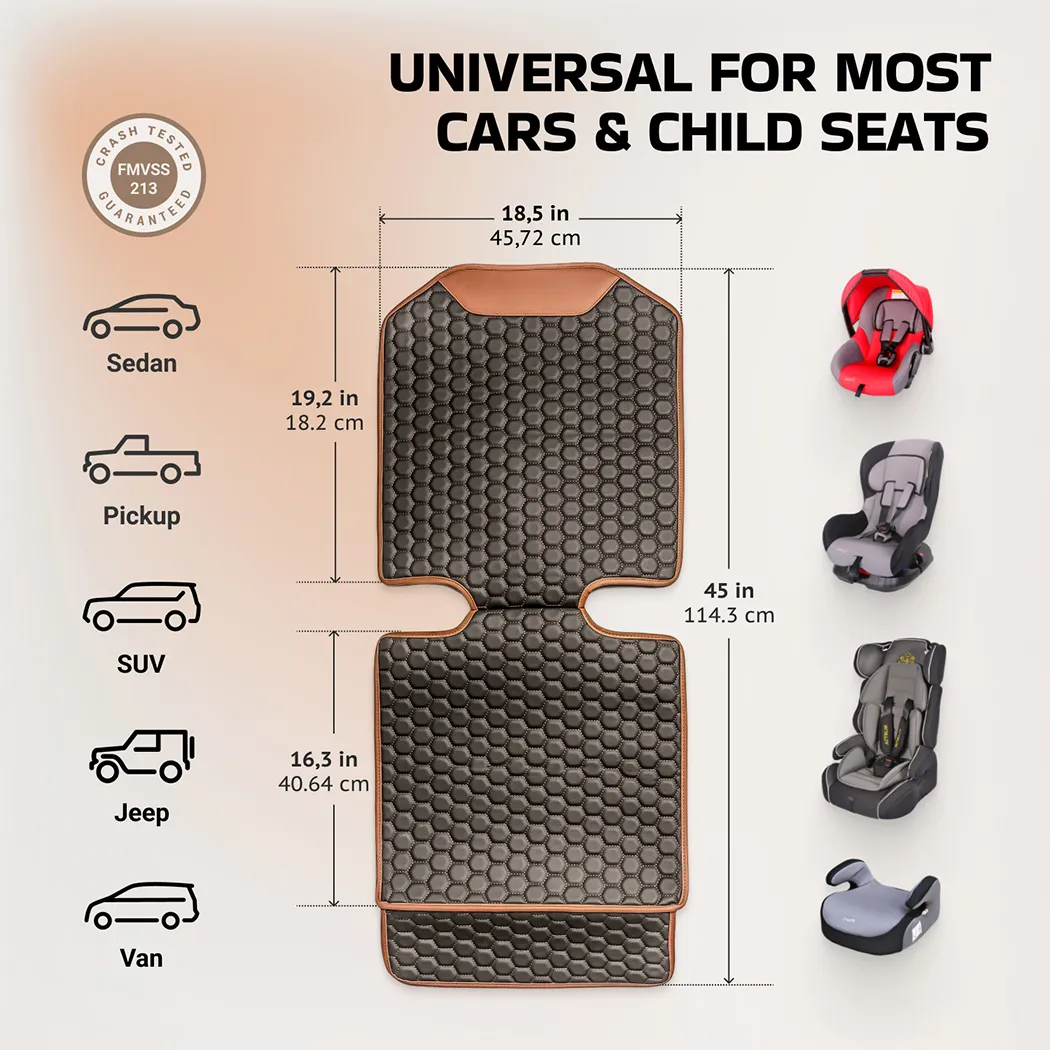 Close-up of Seat Cover in Car  |  “Hexy” by Owleys - view 2 (product view)