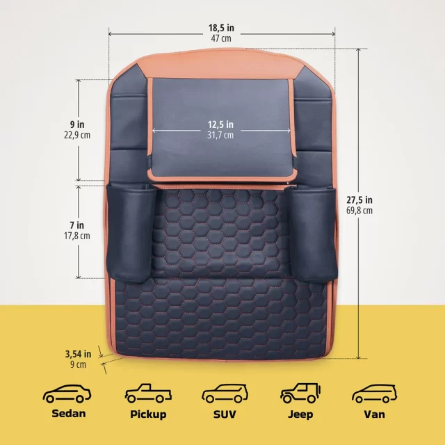 Close-up of Car Seat Organizer  |  “Hexy” by Owleys - view 2 (product view)