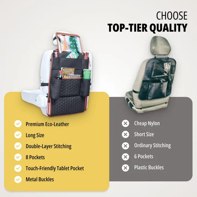 Image of Car Seat Organizer  |  “Hexy” by Owleys - view 5 (product view)