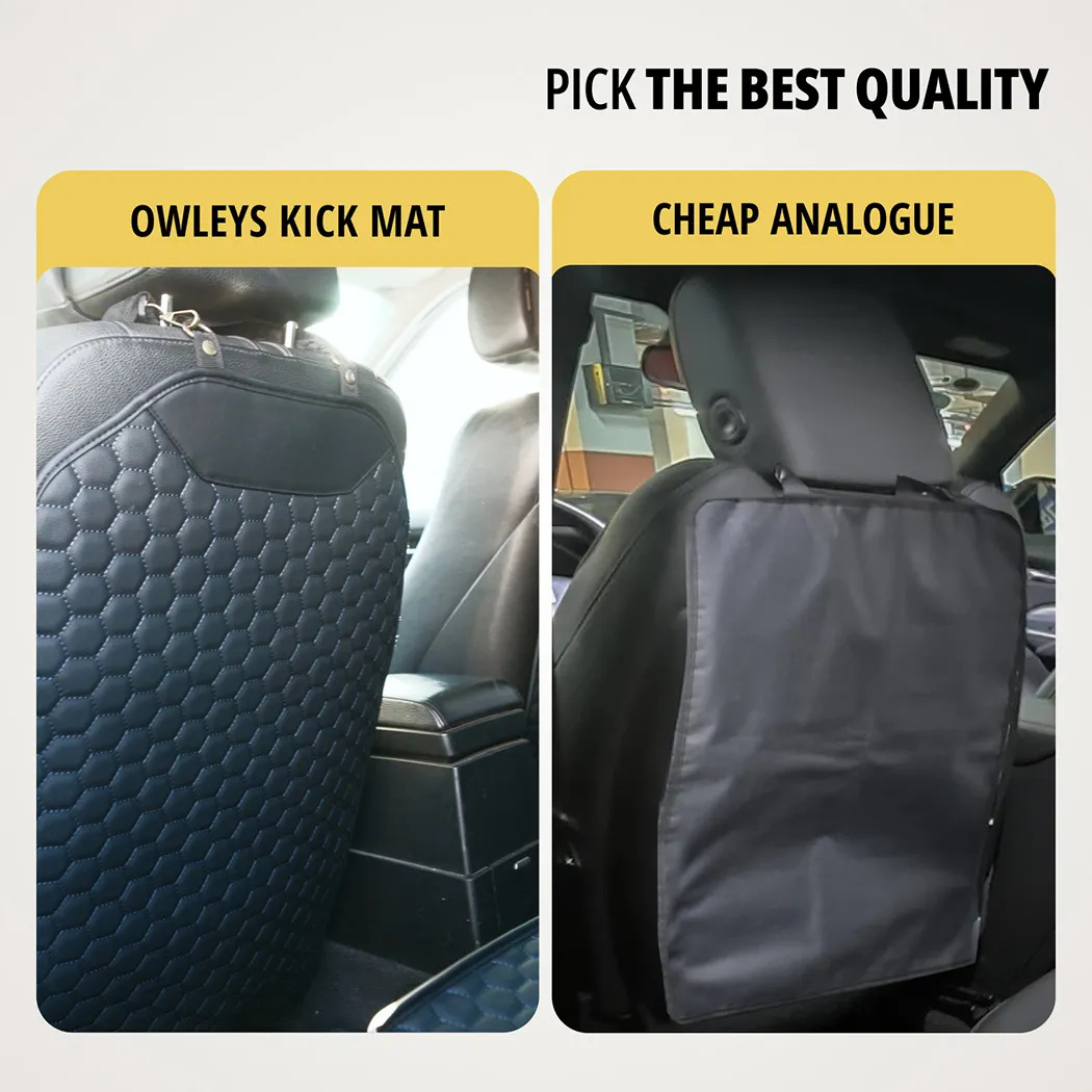 Image of Seat Protector for Back of Seat  |  “Black Hexy” by Owleys - view 5 (product view)