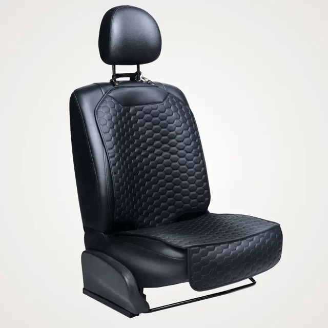 Leather Seat Covers  |  “Black Hexy” by Owleys