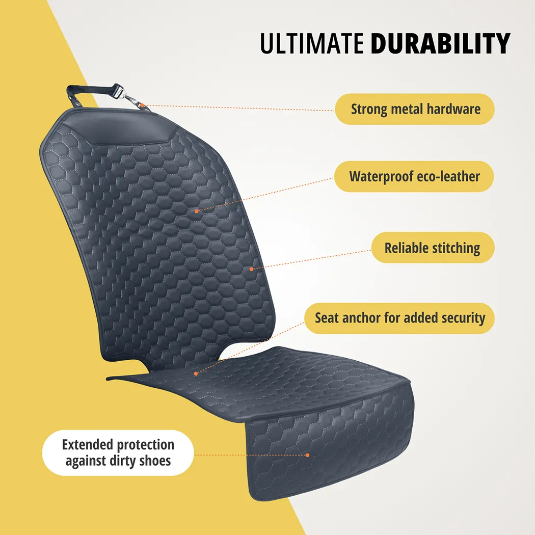 Leather Seat Covers  |  “Black Hexy” by Owleys in detail - image 1 (product view)