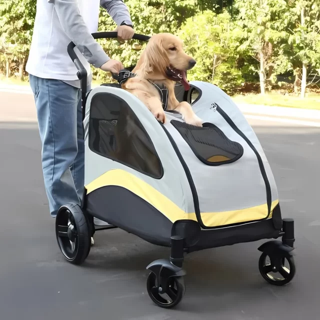 Image of Large Dog Carrier With Wheels  |  “Mighty Mover” by Owleys - view 10 (product view)