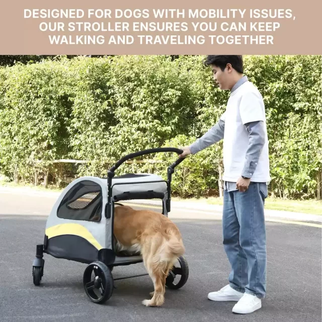 Close-up of Large Dog Carrier With Wheels  |  “Mighty Mover” by Owleys - view 2 (product view)