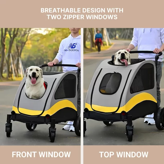 Dog Stroller For Large Dogs 50 Lbs  |  “Mighty Mover” by Owleys in detail - image 6 (product view)