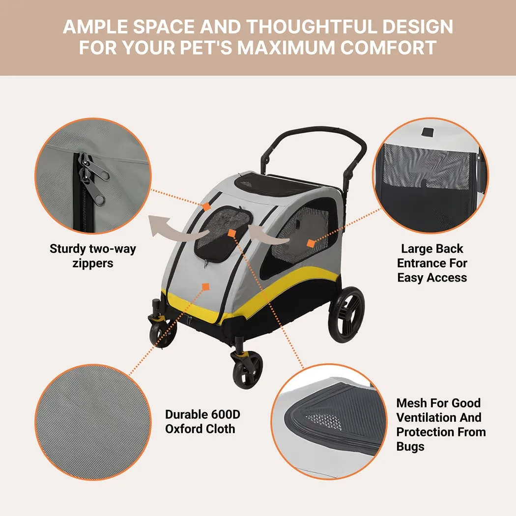 Close-up of Large Dog Carrier With Wheels  |  “Mighty Mover” by Owleys - view 7 (product view)