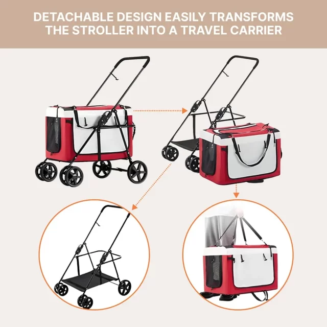 Image of Small Dog Stroller  |  “Mini Mover” by Owleys - view 5 (product view)