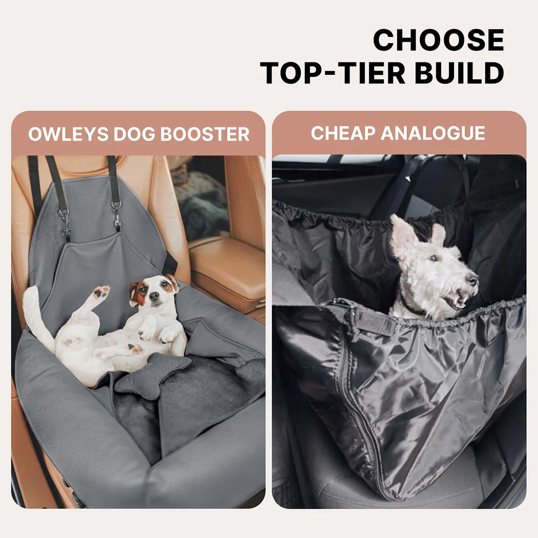 Car Booster Seat for Dogs “Pup Spot” (Gray) – Final Sale - View 8