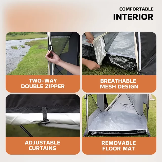 Detailed look at Minivan Back Tent  |  “TailTent” by Owleys - image 4 (product view)