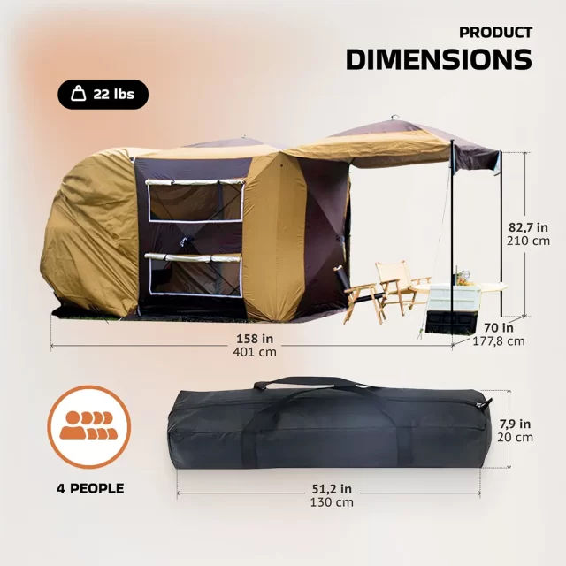 Minivan Back Tent  |  “TailTent” by Owleys product image 3 (product view)