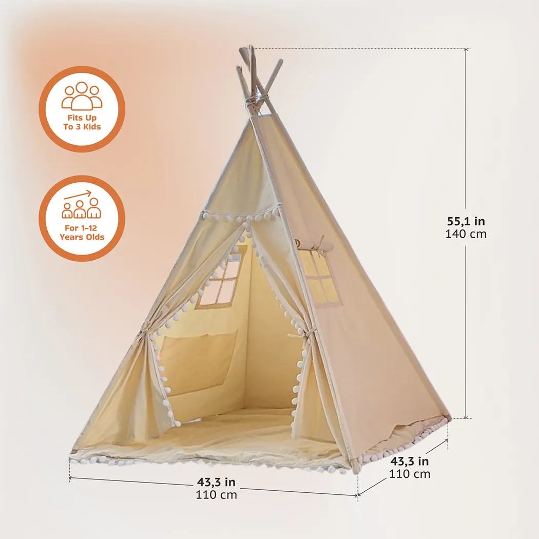 Close-up of Playroom Tent   |  “Sahara” by Owleys - view 2 (product view)