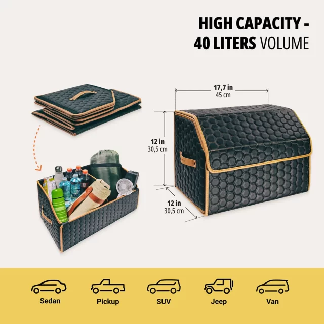 Image of Toyota Camry Trunk Organizer  |  17.7 Inches - view 5 (product view)