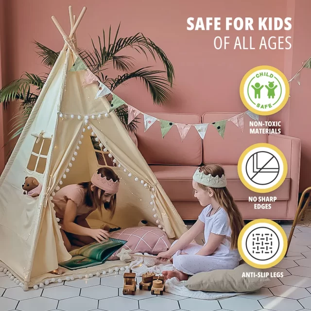 Close-up of Childrens Indoor Tent  |  “Sahara” by Owleys - view 2 (product view)