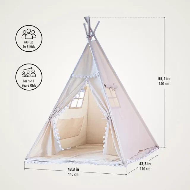 Detailed look at Childrens Indoor Tent  |  “Sahara” by Owleys - image 4 (product view)