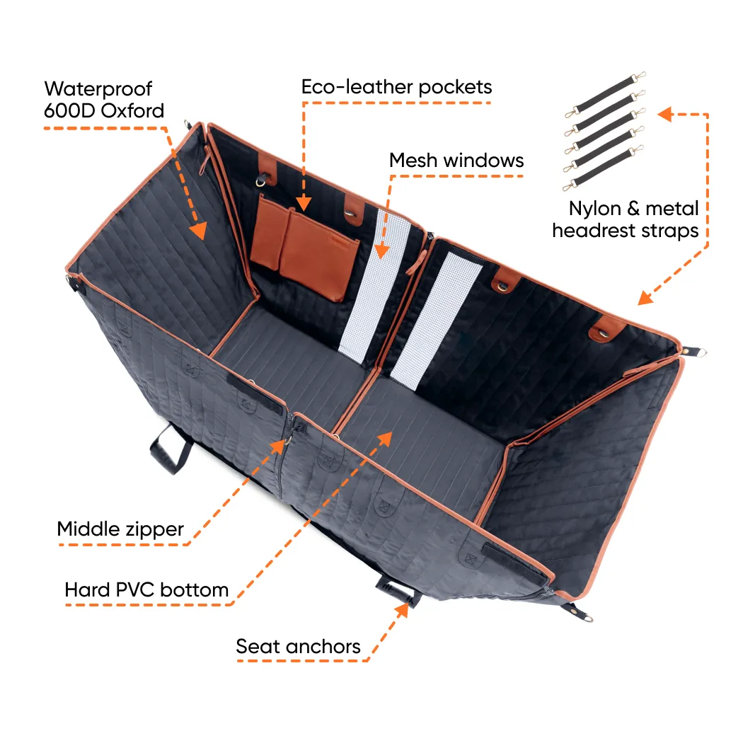 Hard Bottom Dog Car Hammock  |  “Travel Buddy Mk. II” by Owleys - View 5