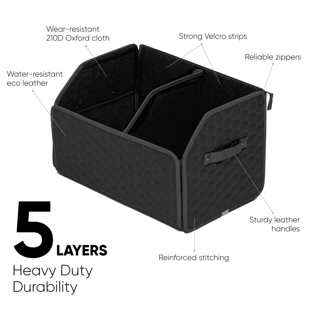 Mercedes-Benz Trunk Organizer  |  Black “Hexy” by Owleys - View 3