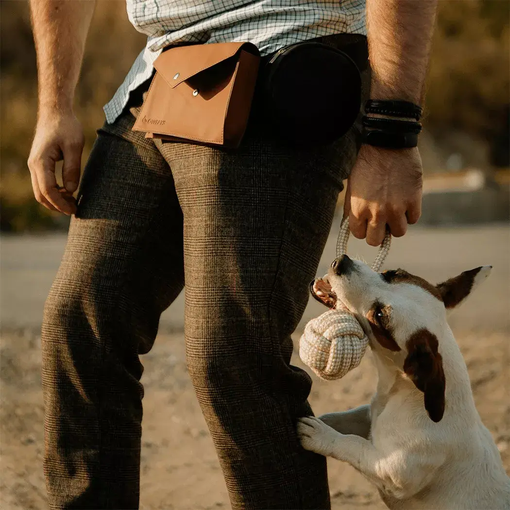 Eco-Leather Dog Walking Bag  |  “Pooch Pouch” by Owleys - View 8